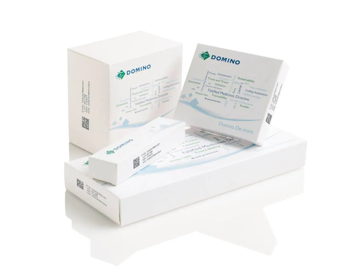Pharma boxes printed with Data Matrix