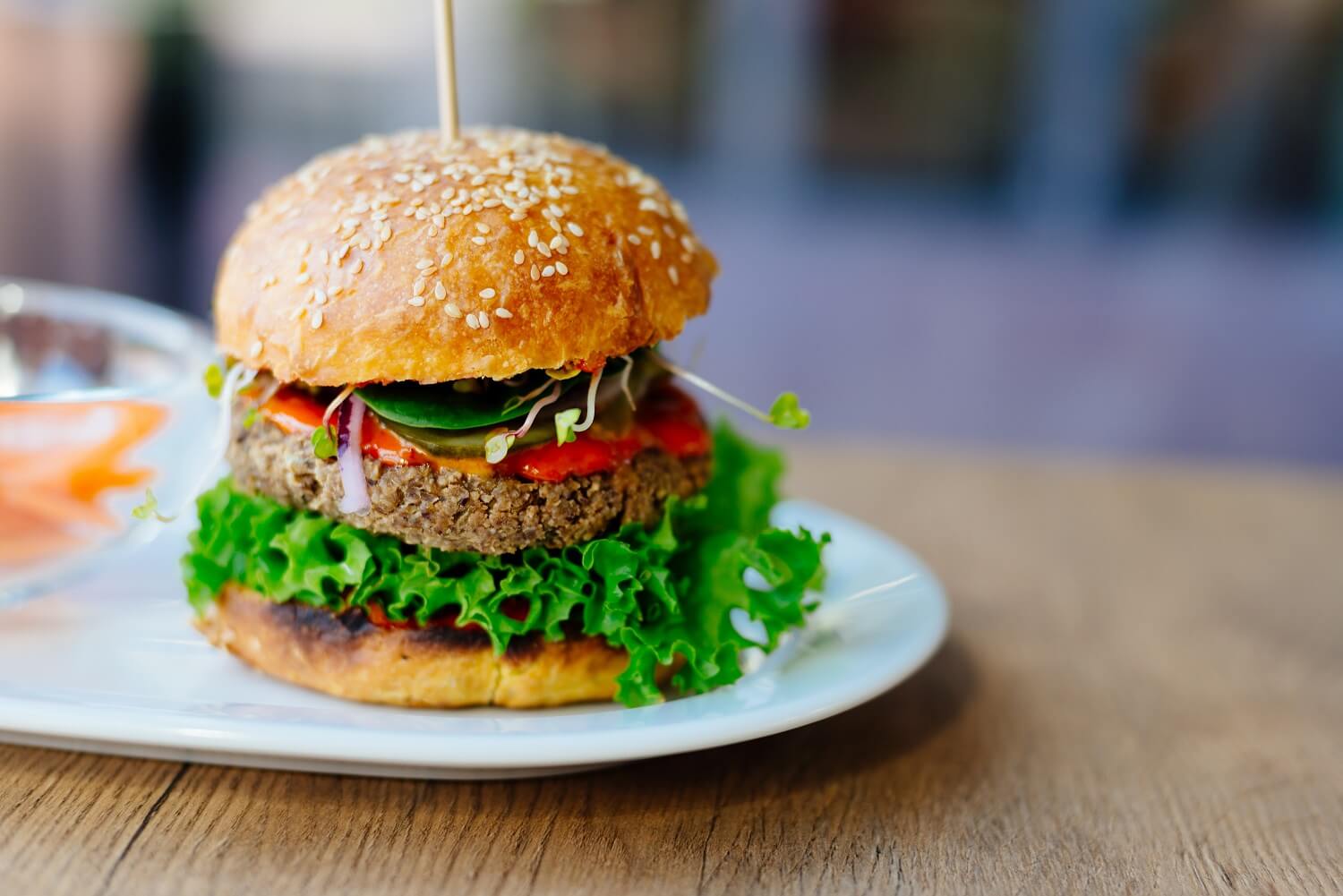 Vegetable vegan meat free burger 