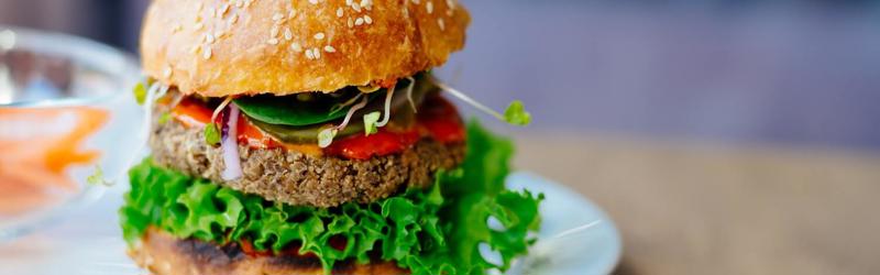 Domino alternative protein soundbite vegetable vegan meat free burger small