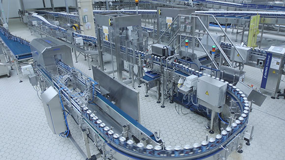 Production line running at speed