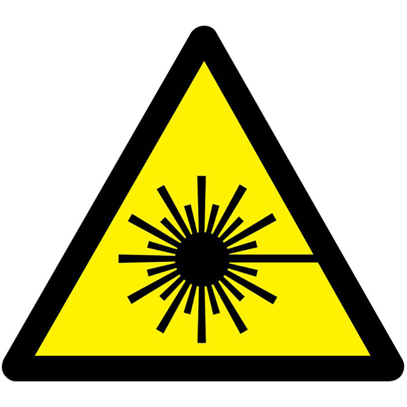 Laser printer caution logo
