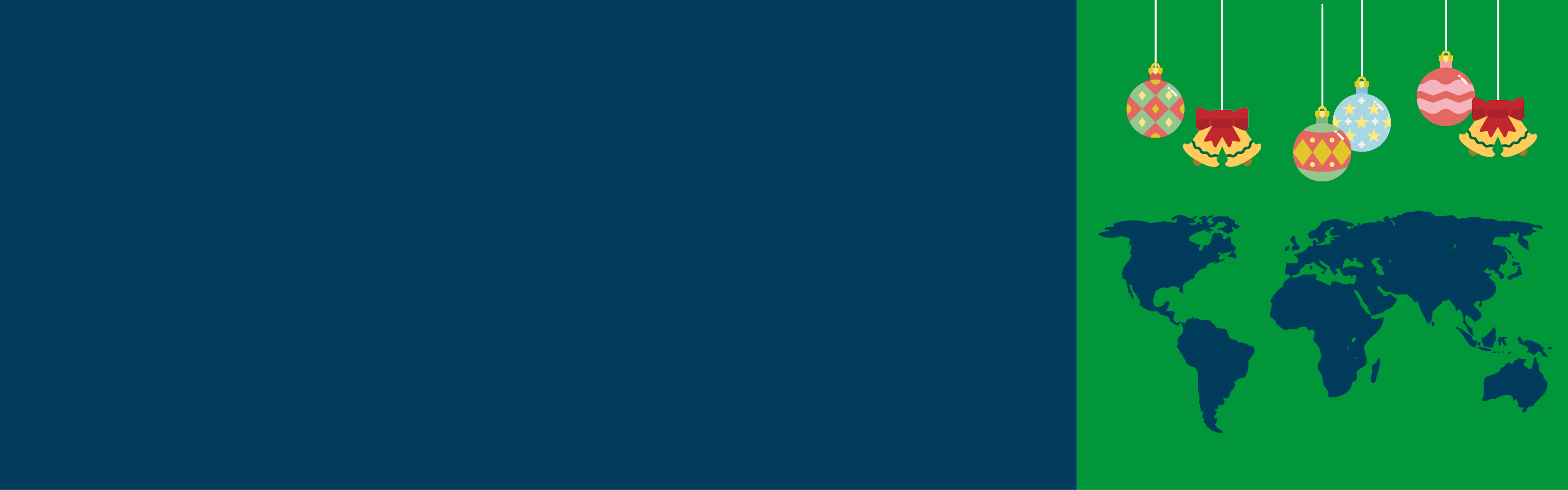 Domino x Christmas blog website banner