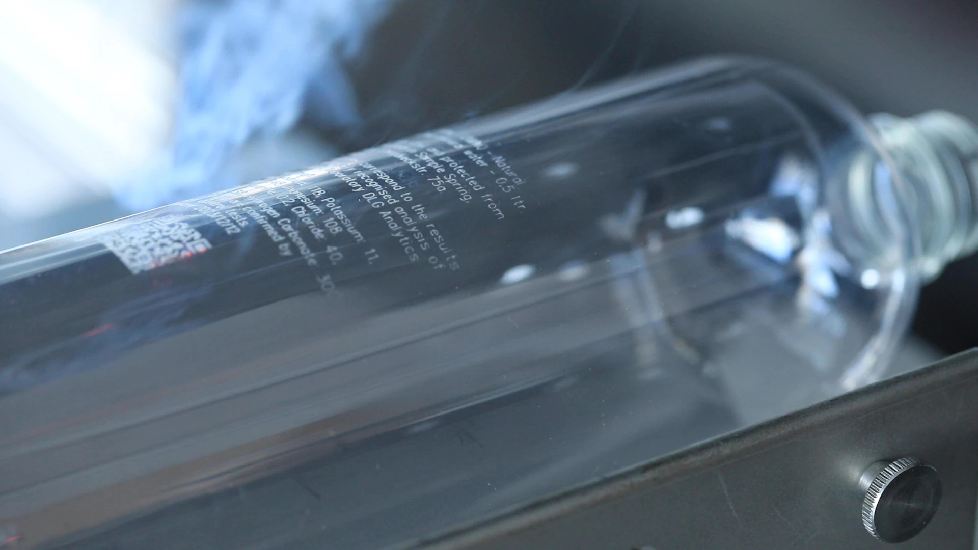 Labelless bottle design using laser