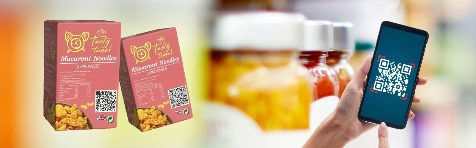 Visualisatie van 2D‑codes en productverpakkingen voor QR Code powered by GS1