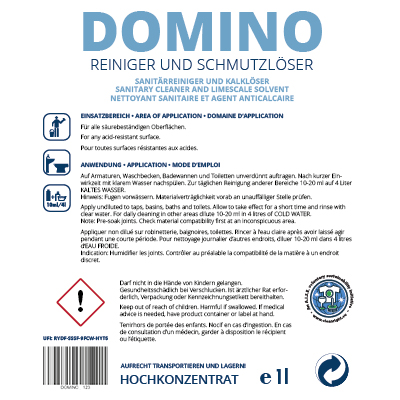 Beispieletikett mit einem UFI-Code