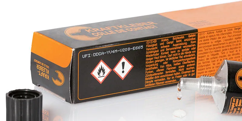 Voorbeeld UFI-code op product