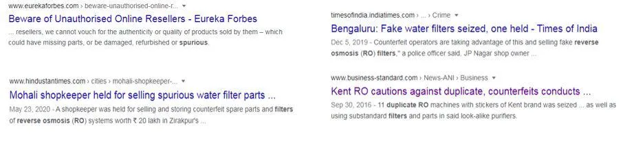spurious filters