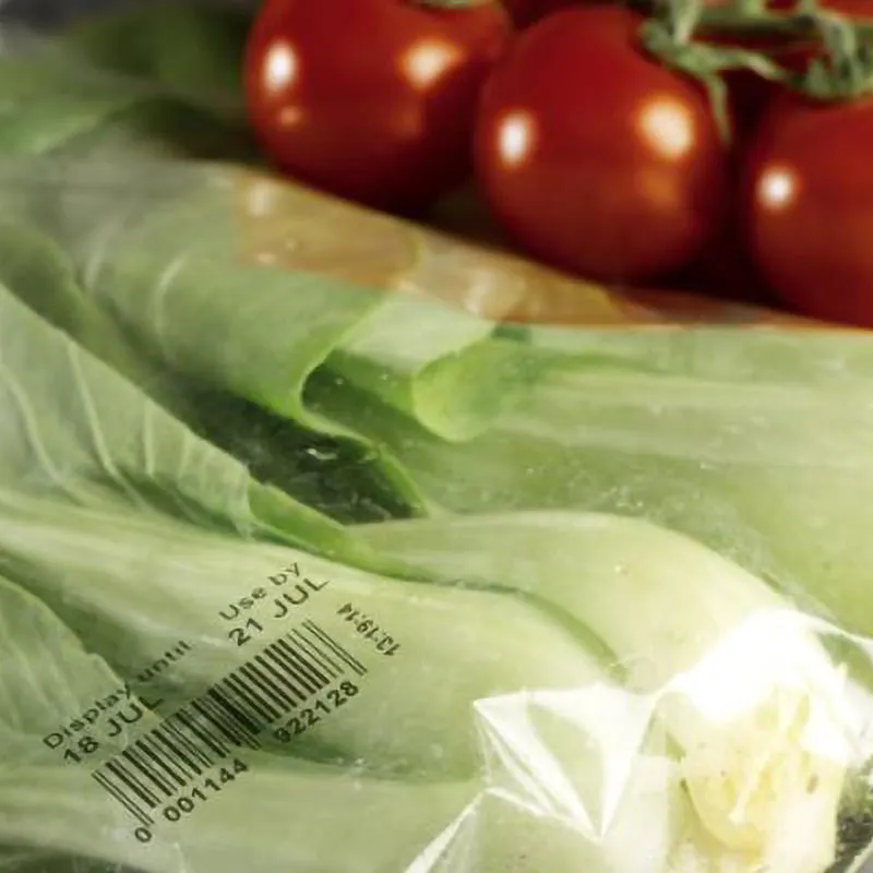 Codificación sobre bolsas de verduras