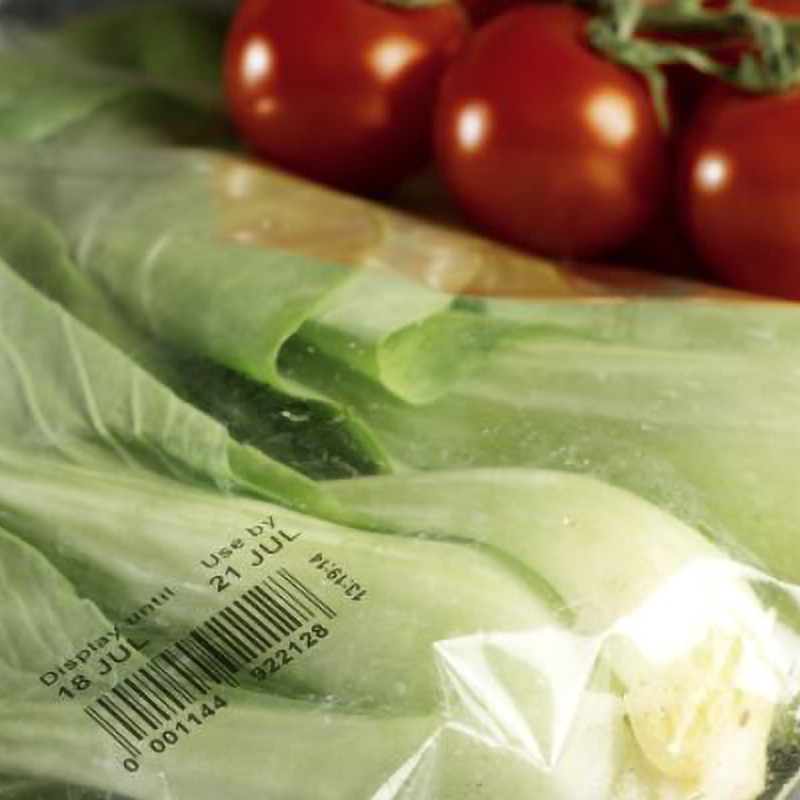 Codificación sobre bolsas de verduras