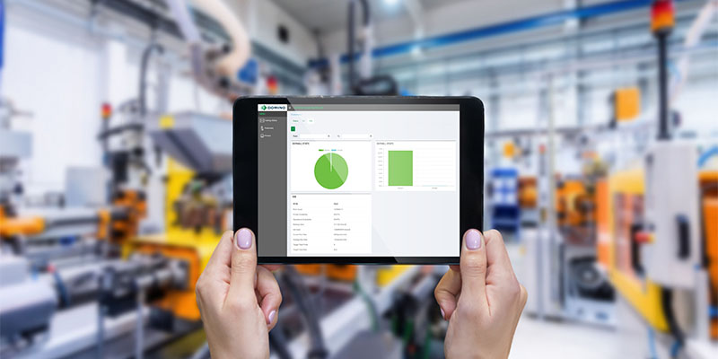 Domino industry 4.0 factory and cloud tablet