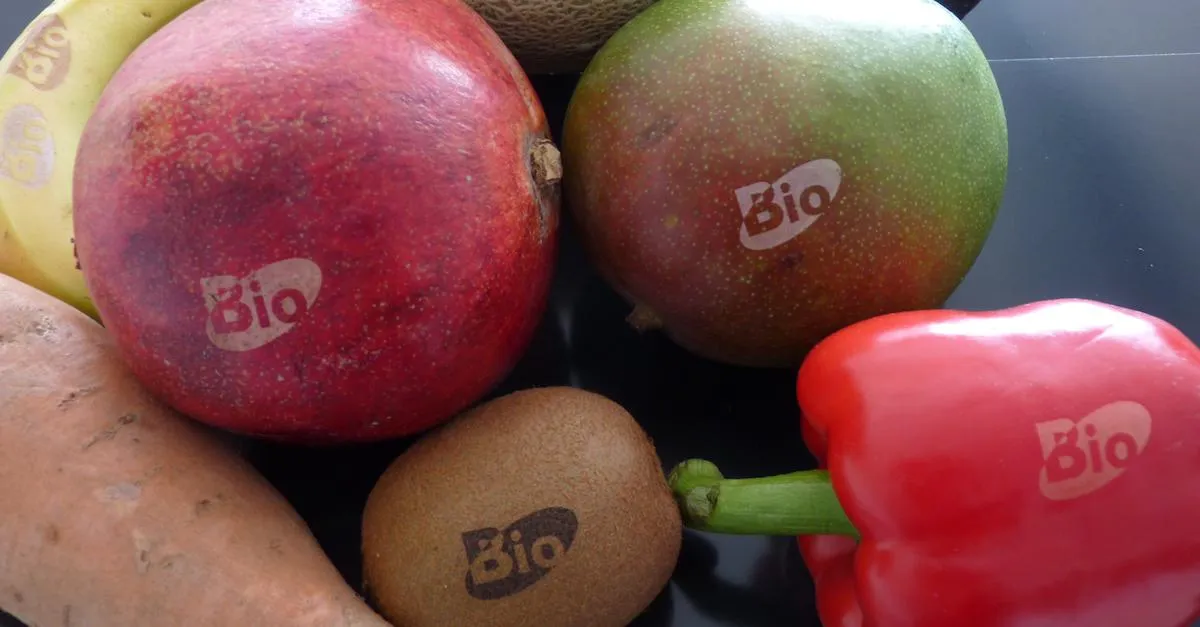 coding fruit and vegetables with laser