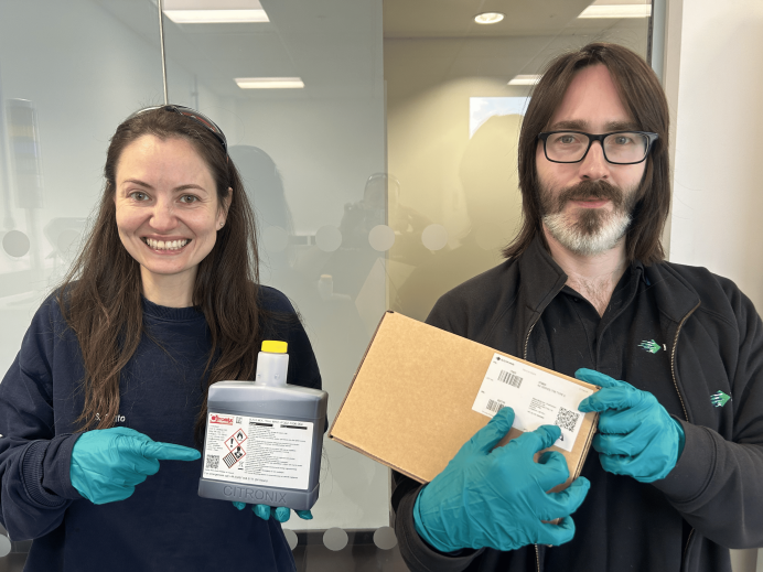 QR codes on inks and packaging