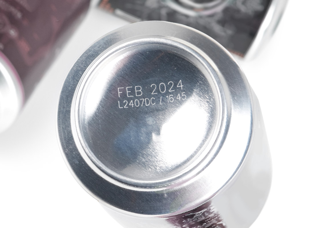 Laser code on a Beverage Can