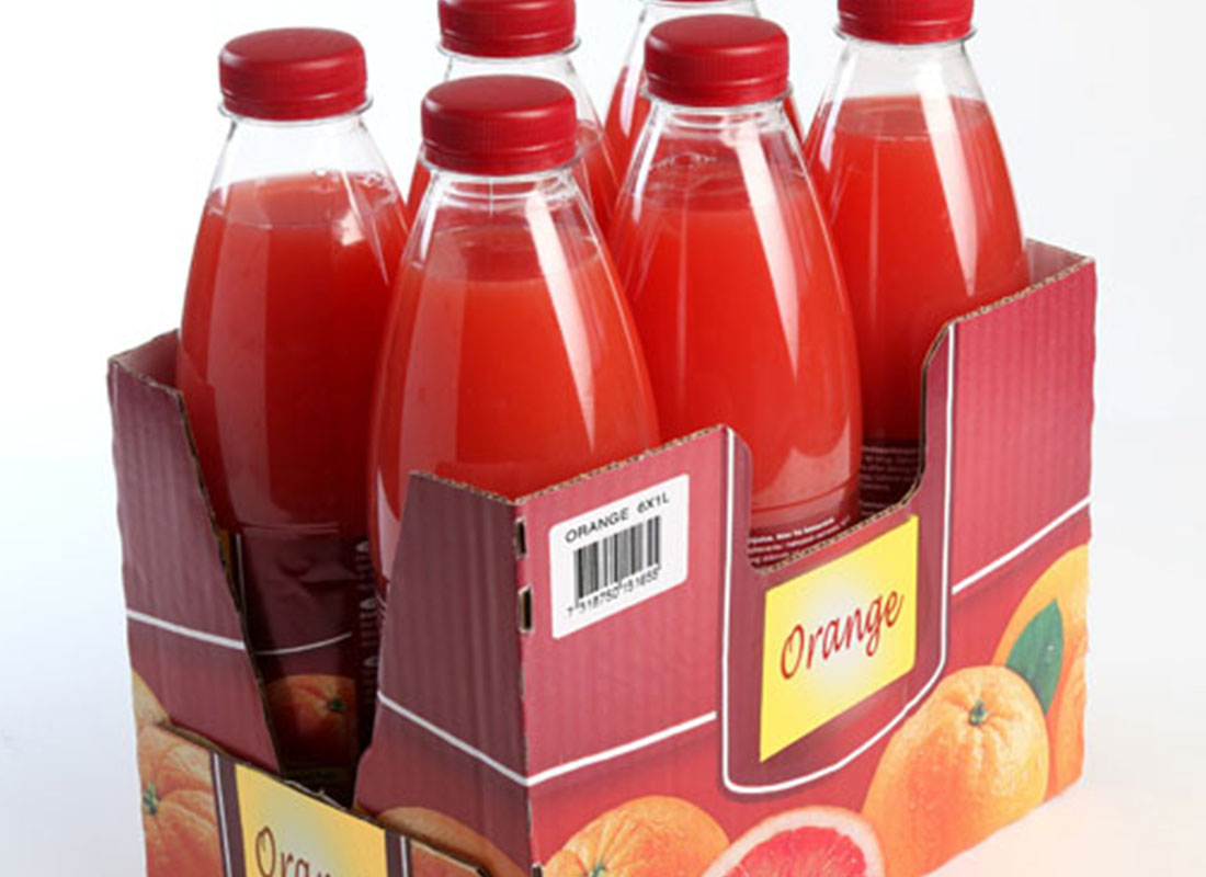 thermal print and apply labelling on juice box