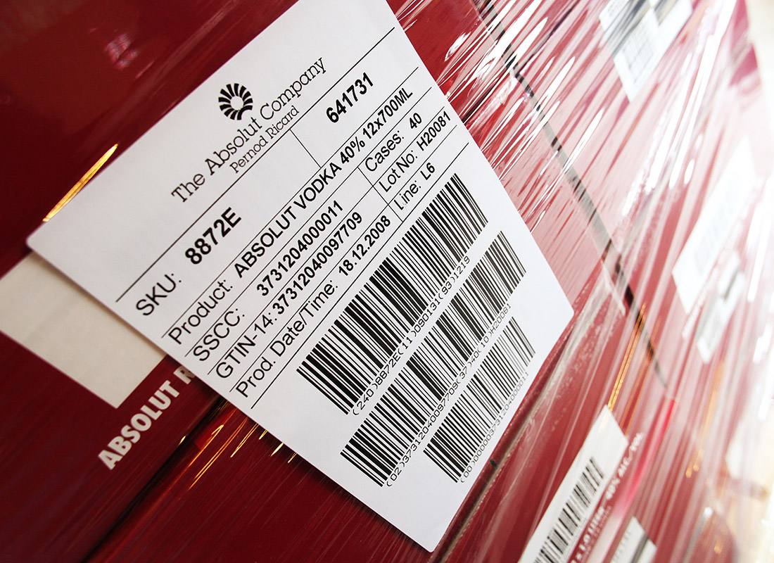 thermal print and apply labelling on pallet