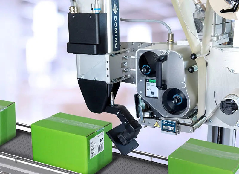 Mx350i-S Labeling the front of a box
