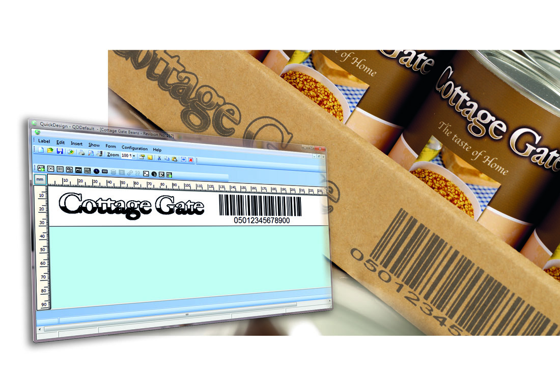 QuickDesign Label Design Software with Logo on Corrugated Case