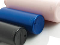 U510 UV laser marking on coloured HDPE bottles