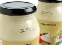 Coding and marking in Mayonnaise Jar bottle