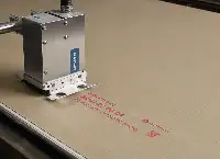 Cx350i Remote head printing red text on plasterboard