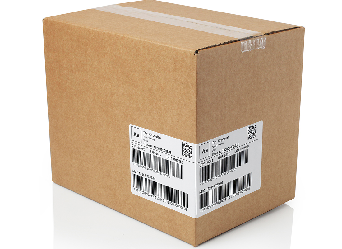 thermal print and apply labelling on box_CornerWrap