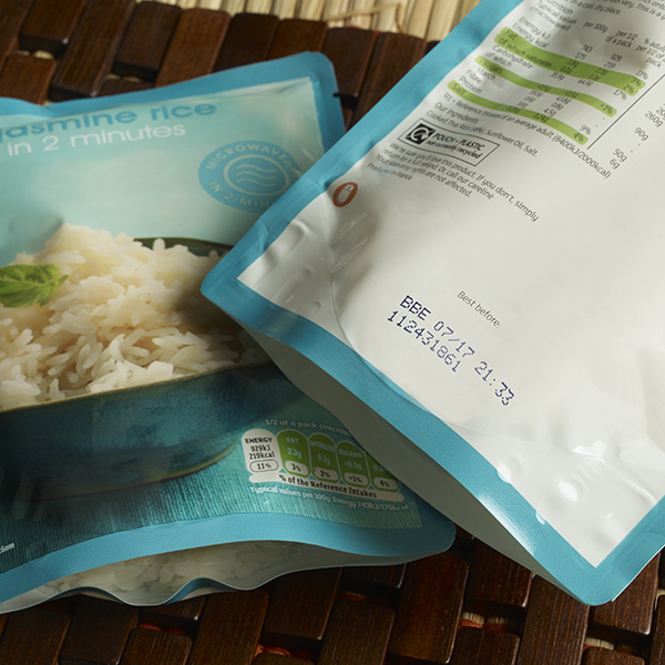CIJ Code on rice packet