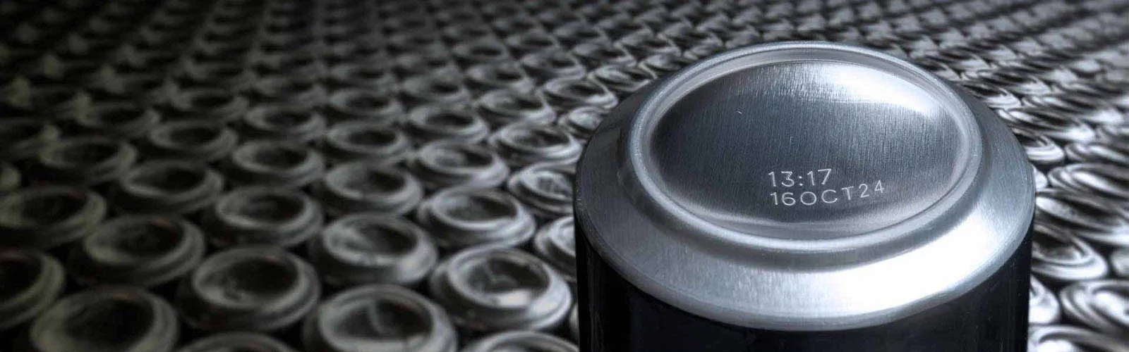 Laser code on a Beverage Can
