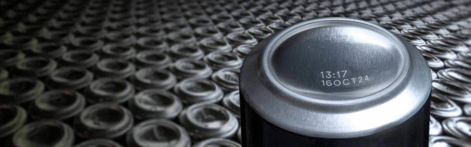 Laser code on a Beverage Can