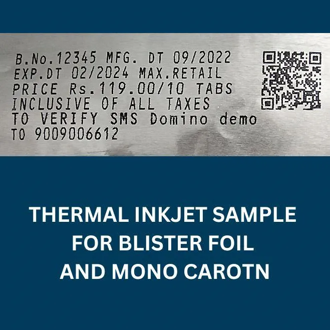 TIJ on Blister Foil Option 2