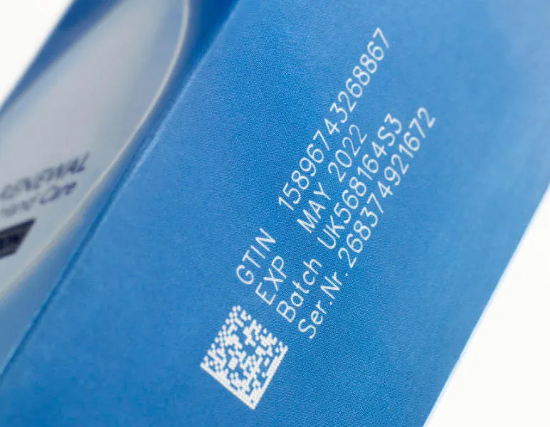 화장품 케이스 GTIN, 2D코드, 배치번호, 시리얼 번호