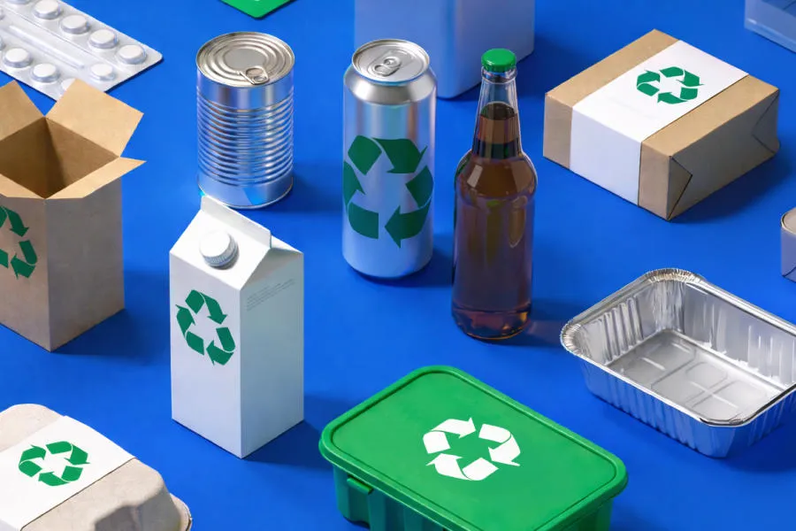 재활용 용기, 포장재, 재활용 표기