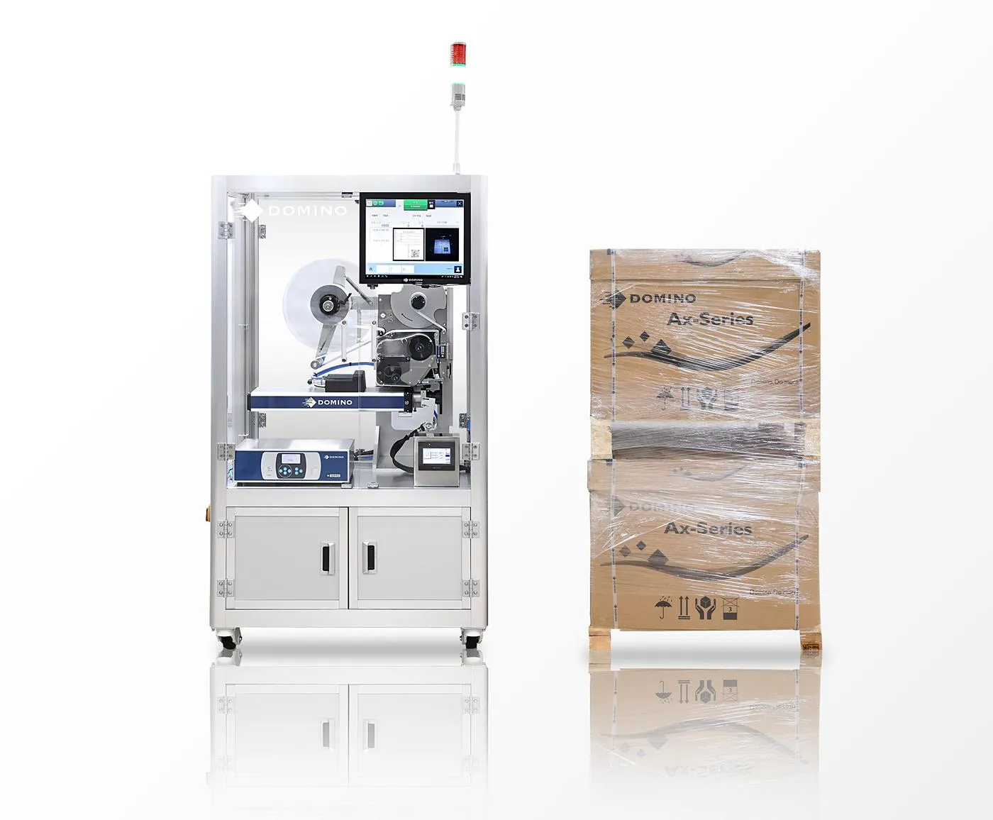 팔레트 라벨 인쇄 및 부착 시스템