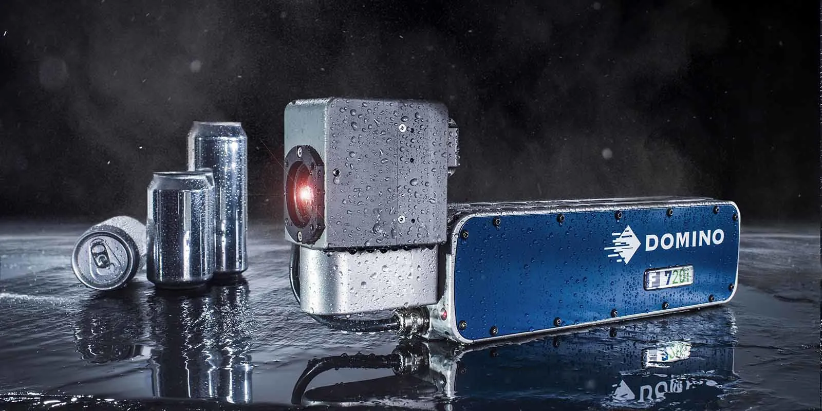 F-Series Laser Marking Machine with Aluminum Cans