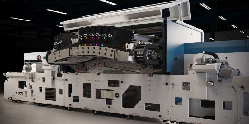 Digitale Domino 1200 dpi Farbetikettendruckmaschine N730i mit offenem Druckwerk