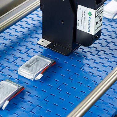 Impression jet d'encre thermique sur des batteries 