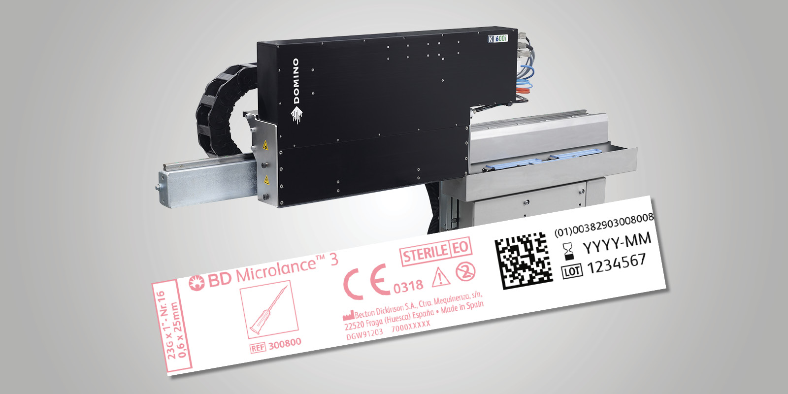 K600i Codes Syringe Packaging for AstraZeneca | Domino Printing