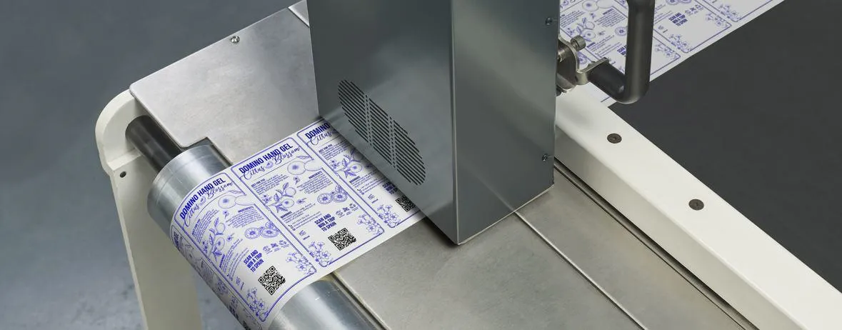 Domino label overprint