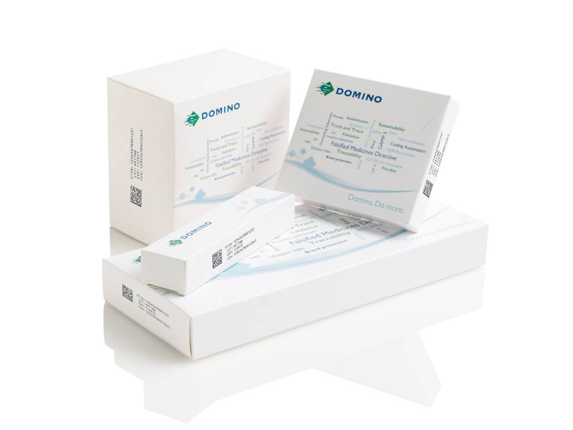 Pharma boxes printed with Data Matrix