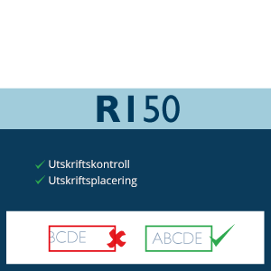 Lista över R150 R-seriens funktioner för grundläggande skydd mot utskriftsfel. R-serien är en utmärkt lösning för att undvika utskriftsfel och potentiella konsekvenser