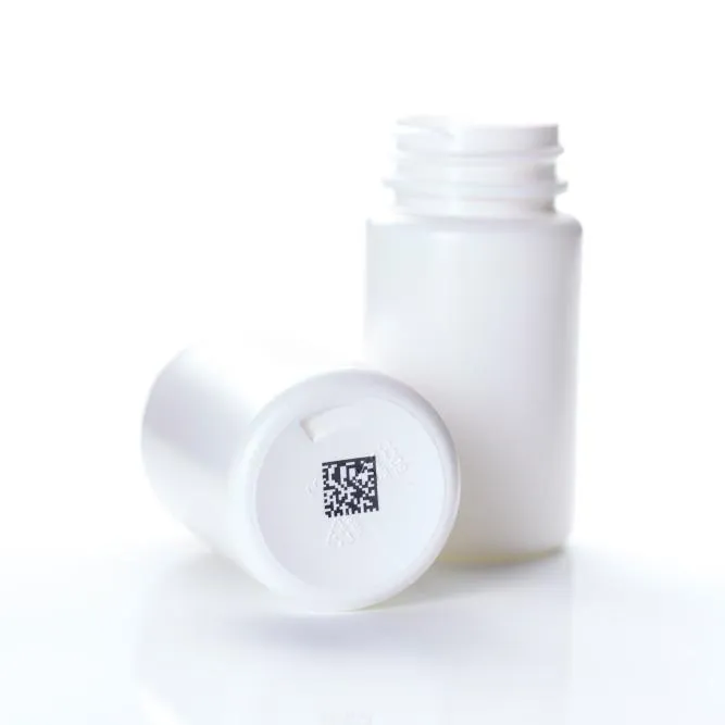 Ux-Series data matrix on medicine bottle-web