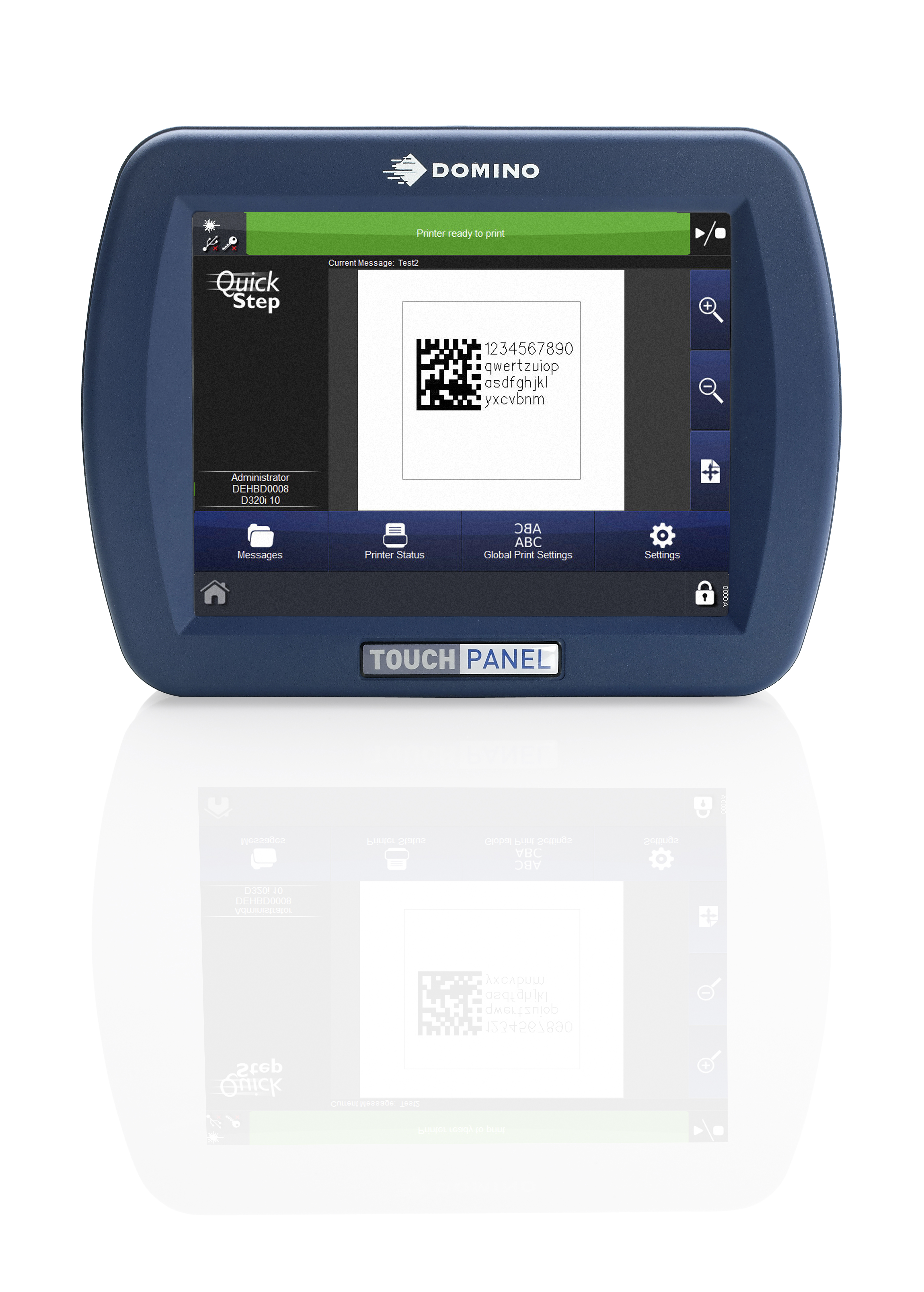 Domino D-Series Laser Coder Touch Panel
