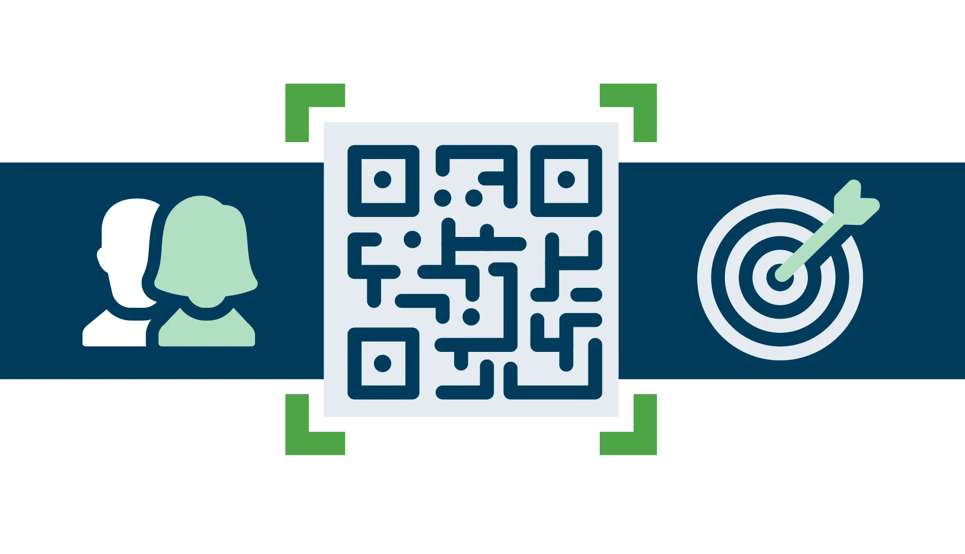 Grafische Darstellung eines QR-Codes zur Zieldefinition