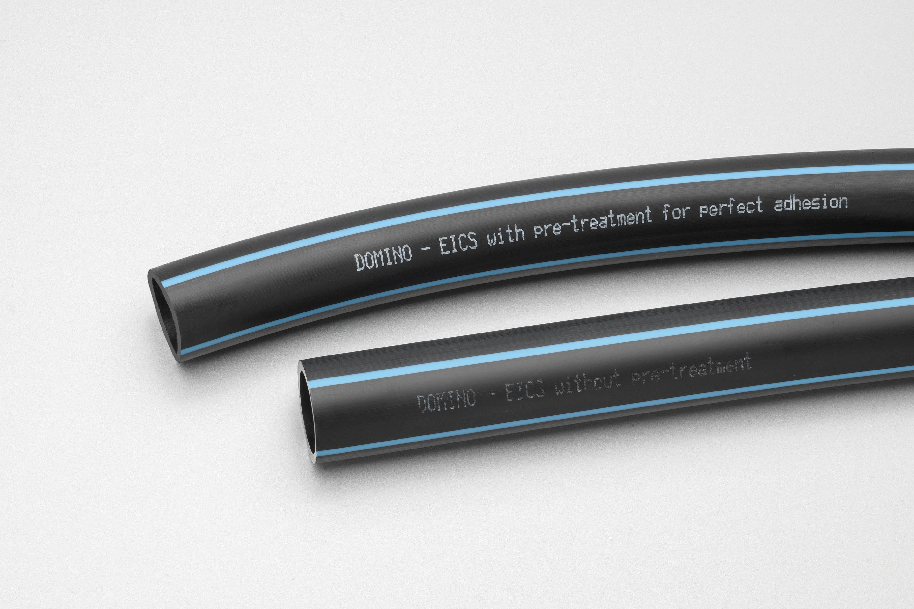 EICS50 black PE100 hose with&without pre-treatment_variation 1