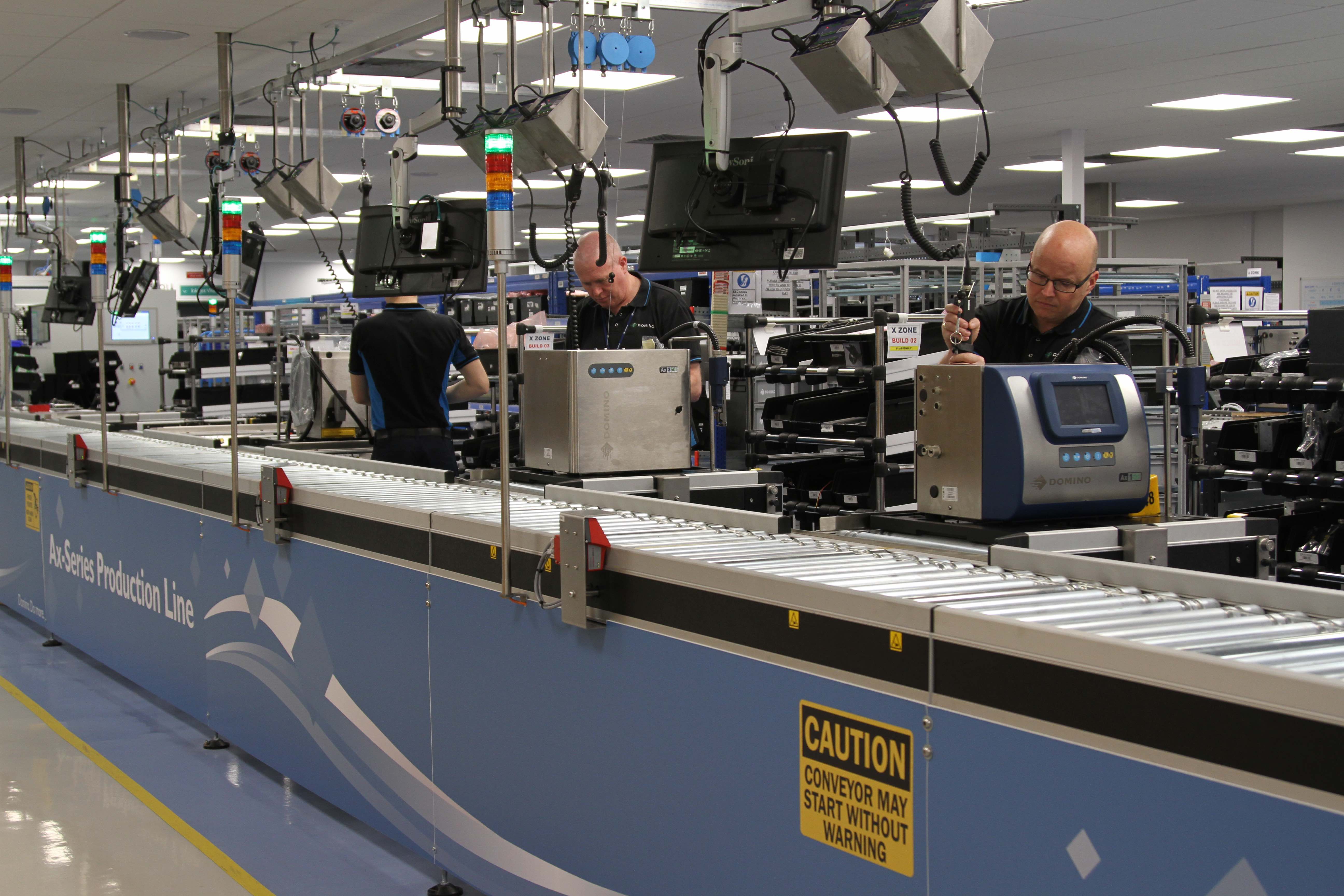 Production line of Domino Ax printers