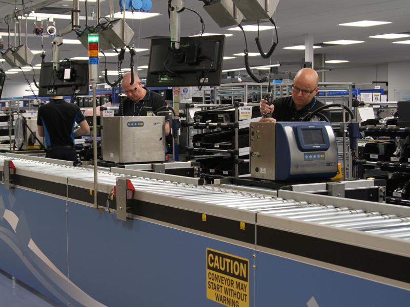 Production line of Domino Ax printers